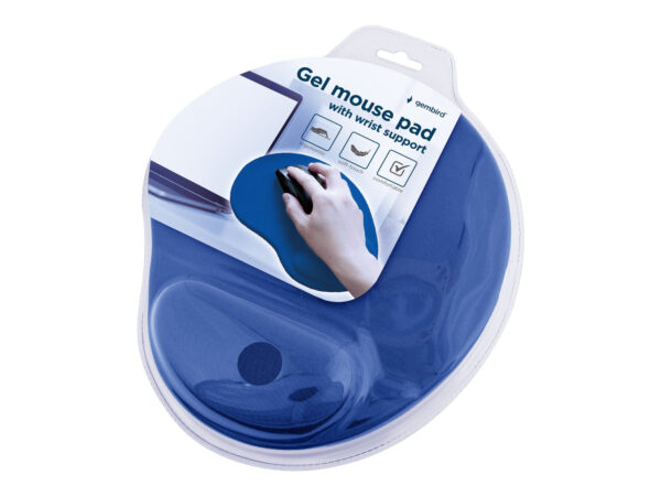 Gembird | MP-GEL-B Gel mouse pad with wrist support, blue | Gel mouse pad | Blue - Image 5