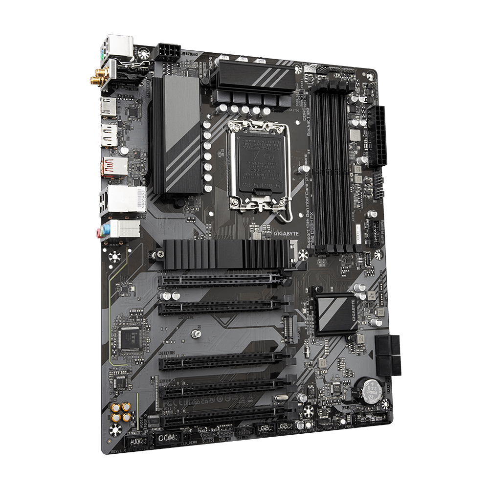 Gigabyte | B760 DS3H AX 1.x M/B | Processor family Intel | Processor socket LGA1700 | DDR5 DIMM | Memory slots 4 | Supported hard disk drive interfaces SATA, M.2 | Number of SATA connectors 4 | Chipset Intel B760 Express | ATX - Image 3