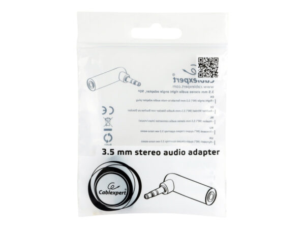 Cablexpert | 3.5 mm Stereo Audio Right Angle Adapter | A-3.5M-3.5FL - Image 5