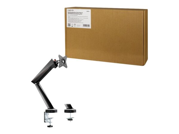 Logilink | Desk Mount | Tilt, swivel, level adjustment, rotate | 17-32 " | Maximum weight (capacity) 8 kg | Black/Red - Image 3