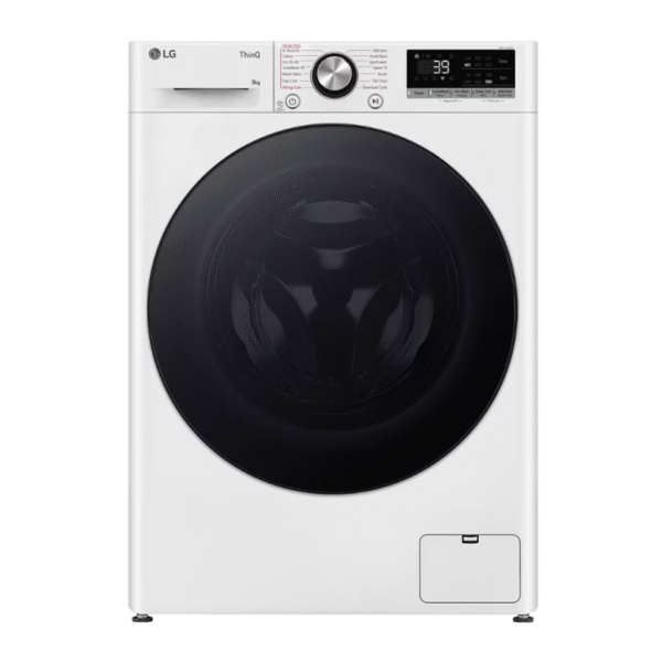 LG | Washing machine | F2WR709S2W | Energy efficiency class A | Front loading | Washing capacity 9 kg | 1200 RPM | Depth 47.5 cm | Width 60 cm | LED | Steam function | Direct drive | Wi-Fi | White
