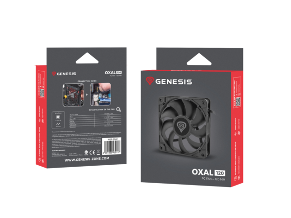 Genesis | Oxal 120 | Black | Case fan - Image 6