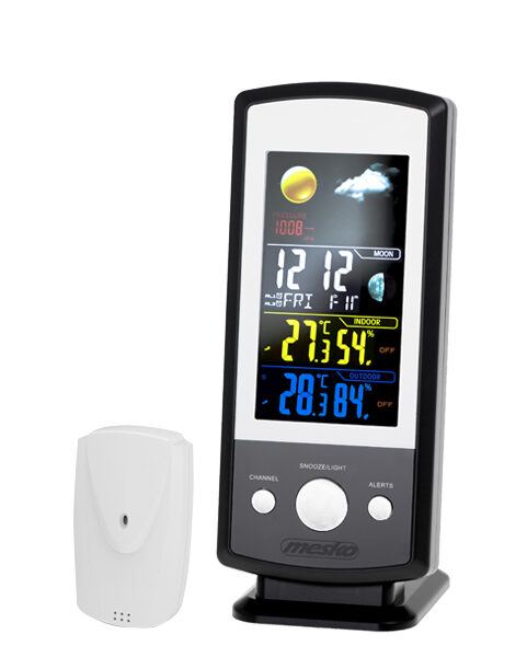 Mesko | MS 1177 | Black | Colorful Digital Display | Weather station