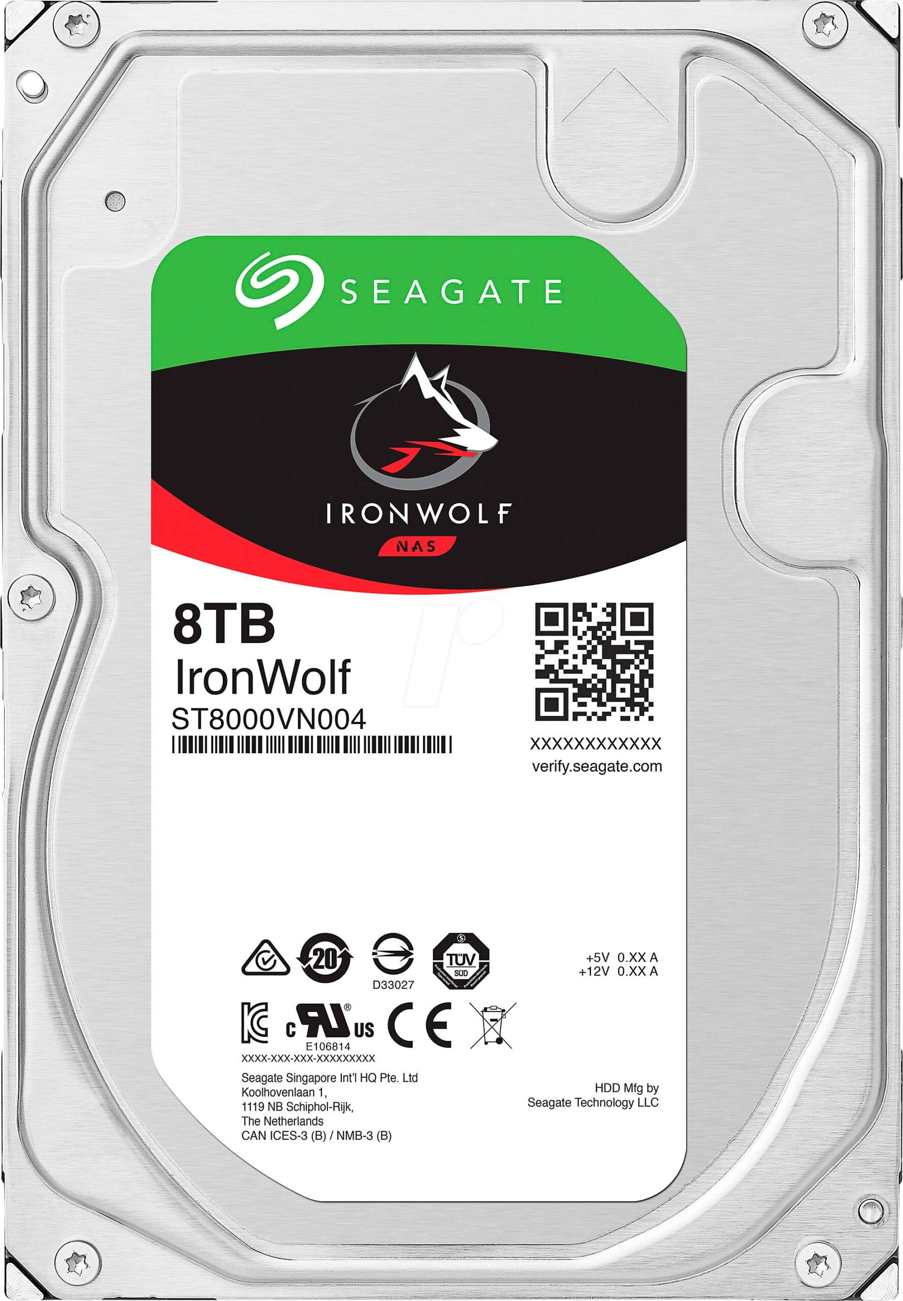 Seagate | NAS HDD | IronWolf 8TB ST8000VN004 | 7200 RPM | 8000 GB | HDD | 256 MB - Image 2
