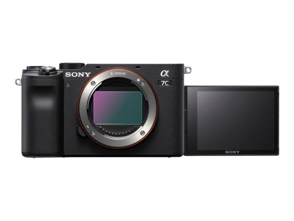 Sony | Full-frame Mirrorless Interchangeable Lens Camera | Alpha A7C | Mirrorless Camera body | 24.2 MP | ISO sensitivity (max) 102400 | Display diagonal 3.0 " | Video recording | Wi-Fi | Fast Hybrid AF | Magnification 0.59 x | Viewfinder | CMOS | Black - Image 3