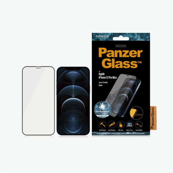PanzerGlass | Apple | For iPhone 12 Pro Max | Glass | Black | Clear Screen Protector