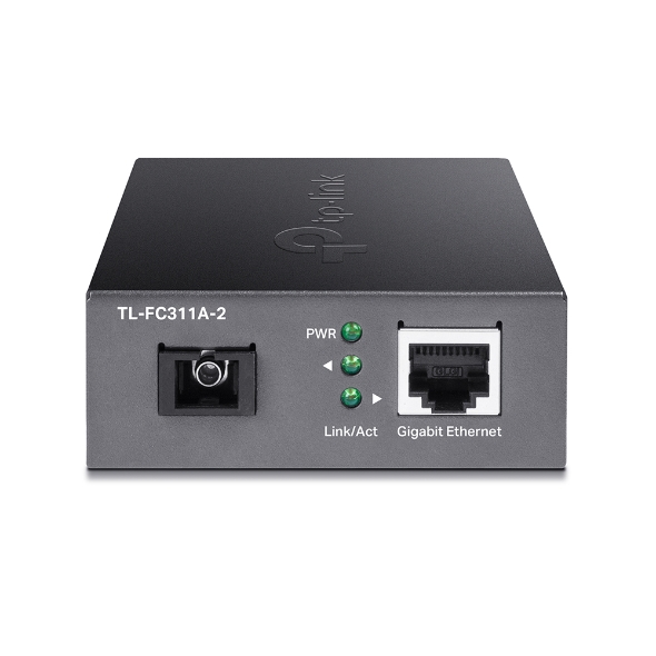 TP-LINK | Gigabit Single-Mode WDM Media Converter | TL-FC311A-2 | Gigabit SC Fiber Port | 10/100/1000 Mbps RJ45 Port (Auto MDI/MDIX)