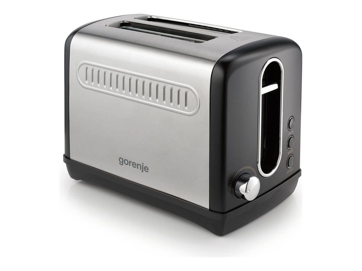 Gorenje | Toaster | T1100CLBK | Power 1100 W | Number of slots 2 | Housing material Plastic/Metal | Black - Image 2
