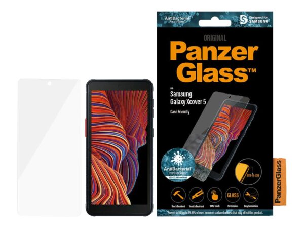 PanzerGlass | Samsung | Galaxy Xcover 5 | Hardened glass | Black | Antifingerprint screen protector - Image 7