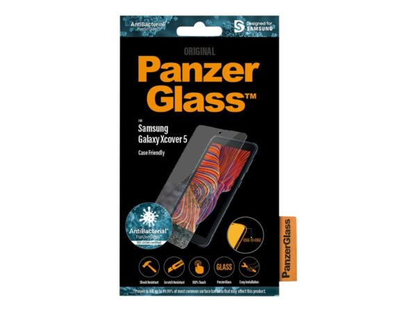 PanzerGlass | Samsung | Galaxy Xcover 5 | Hardened glass | Black | Antifingerprint screen protector - Image 9
