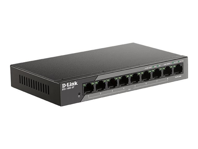 D-Link DSS-100E-9P Switch L2 Unmanaged,Stand-alone,8x10/100Base-TX ports,1x10/100/1000Base-T port | D-Link - Image 4