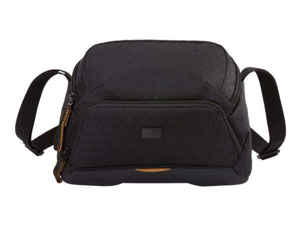 Case Logic | Viso Small Camera Bag | CVCS-102 | Shoulder bag | Black | Fits a compact DSLR with zoom lens or a mirrorless camera with 1-2 extra lenses; Articulating strap for comfortable side-body or cross-body sling use; Egg crate foam in camera compartment for added protection; Adjustable, padded divider to customize storage; Front panel organization includes mesh pockets and a key fob; Carry in comfort with densely padded shoulder strap and back panel; Built to last with durable, premium materials | EVA base, Water-resistant - Image 4