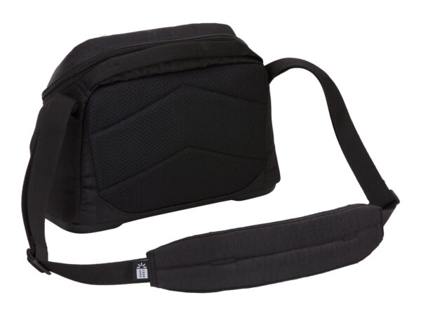 Case Logic | Viso Small Camera Bag | CVCS-102 | Shoulder bag | Black | Fits a compact DSLR with zoom lens or a mirrorless camera with 1-2 extra lenses; Articulating strap for comfortable side-body or cross-body sling use; Egg crate foam in camera compartment for added protection; Adjustable, padded divider to customize storage; Front panel organization includes mesh pockets and a key fob; Carry in comfort with densely padded shoulder strap and back panel; Built to last with durable, premium materials | EVA base, Water-resistant - Image 8