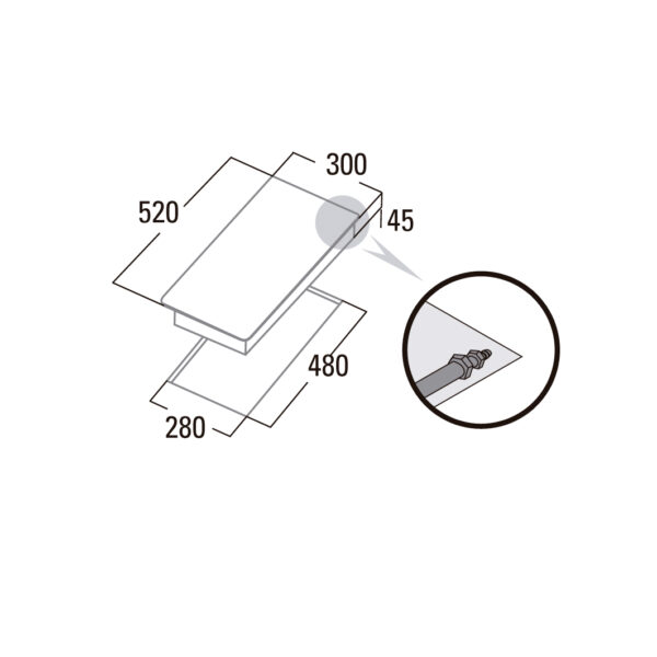 CATA | Hob | GI 3002 X | Gas | Number of burners/cooking zones 2 | Rotary knobs | Stainless steel - Image 3
