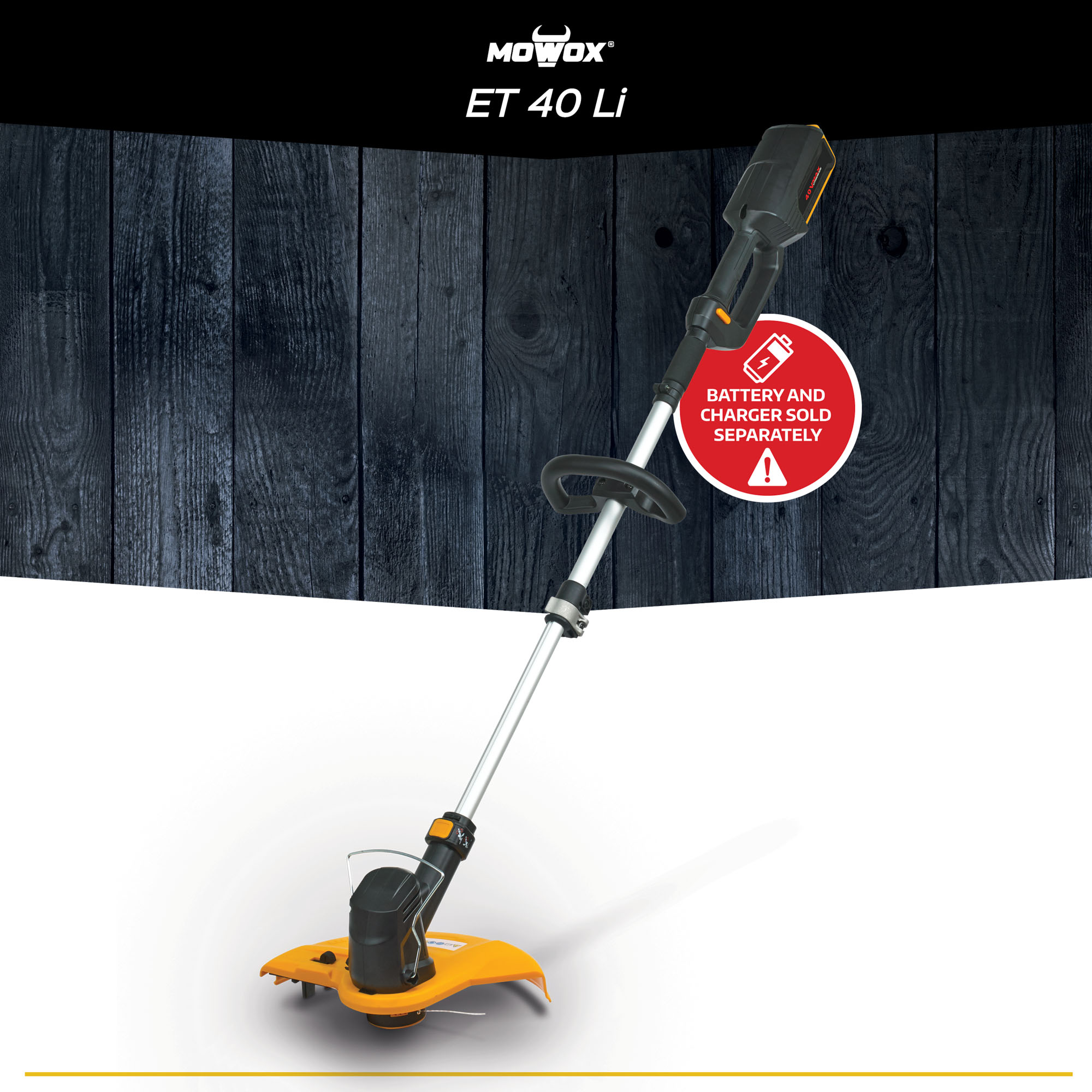 MoWox | Hand Held Battery Grass Trimmer (without battery) | ET 40 Li | Cordless - Image 4
