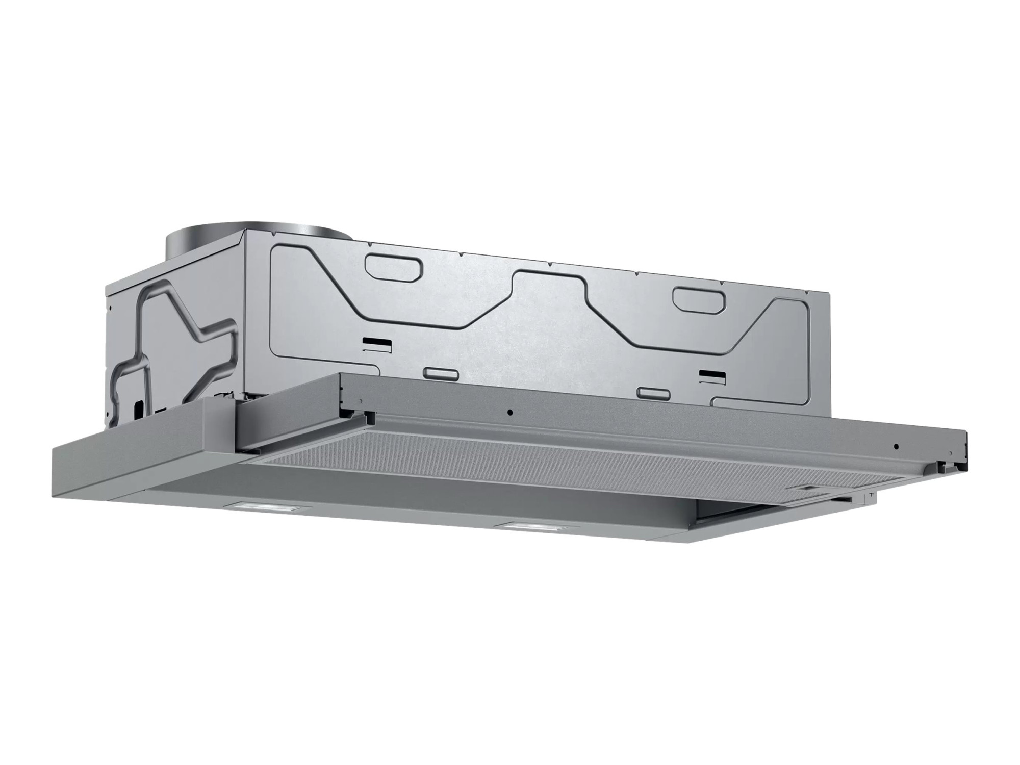 Bosch | Hood Serie 4 | DFL064A52 | Telescopic | Energy efficiency class A | Width 60 cm | 270 m³/h | Push Buttons | LED | Silver - Image 2