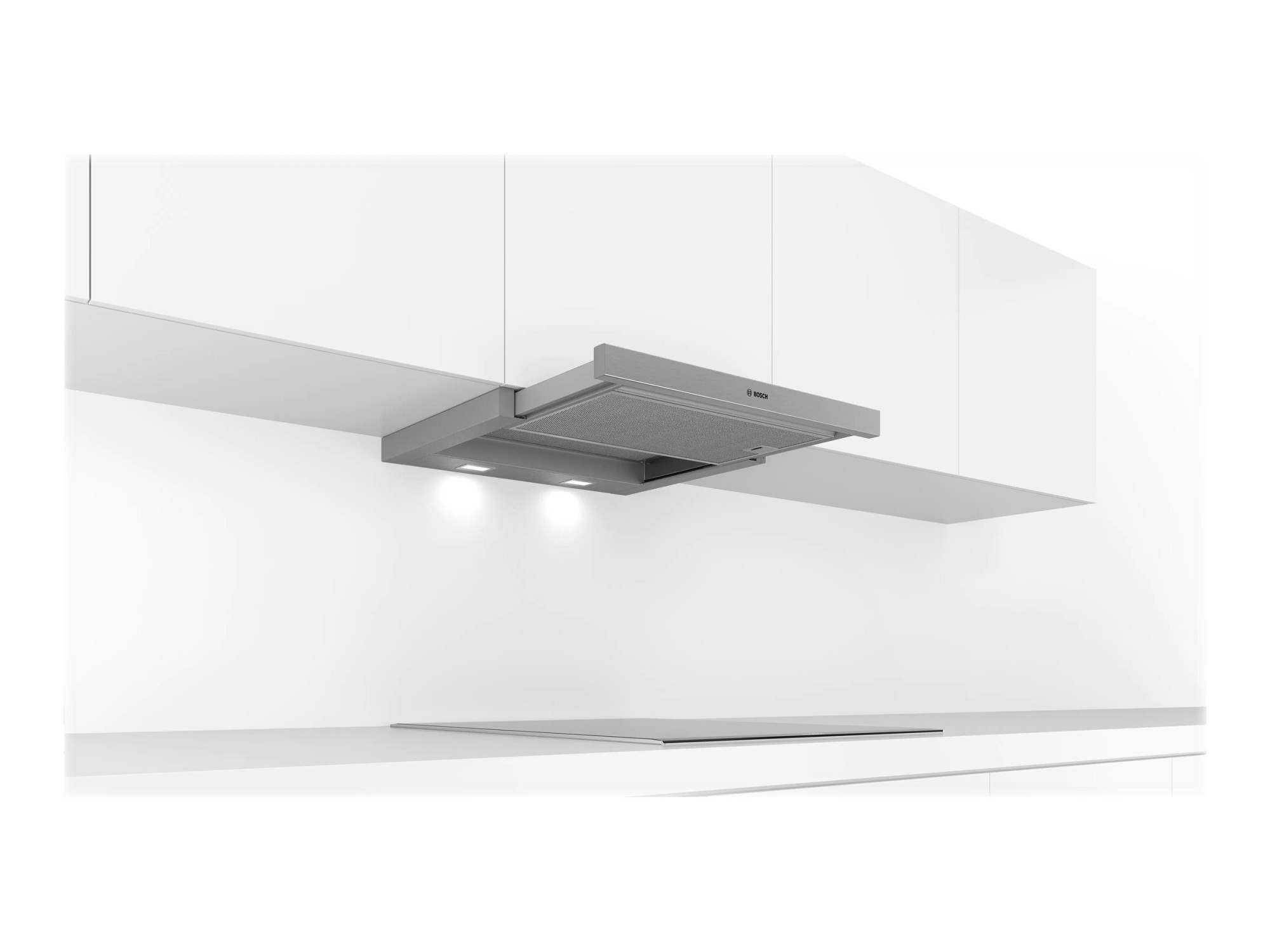Bosch | Hood Serie 4 | DFL064A52 | Telescopic | Energy efficiency class A | Width 60 cm | 270 m³/h | Push Buttons | LED | Silver - Image 4