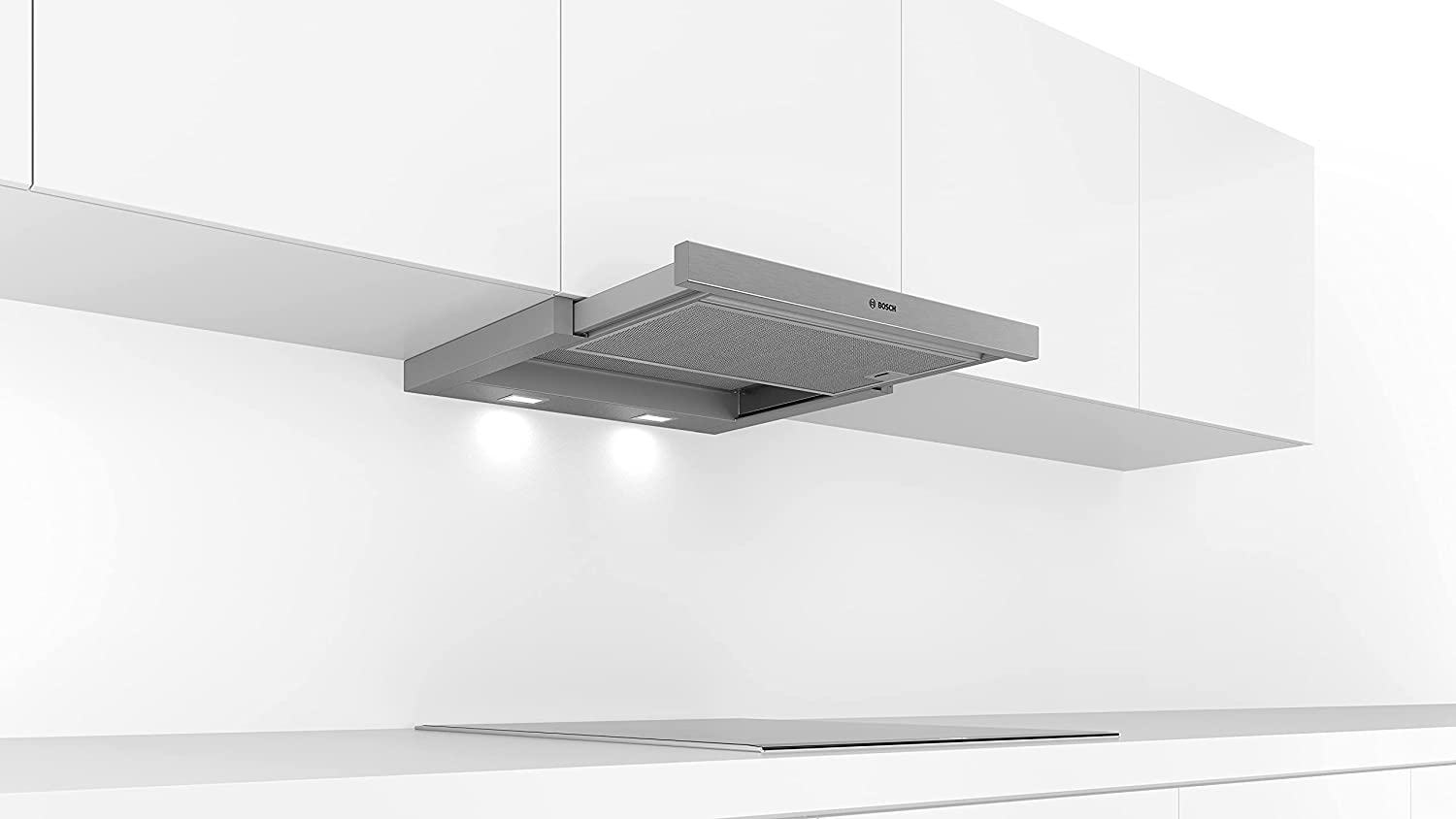 Bosch | Hood Serie 4 | DFL064A52 | Telescopic | Energy efficiency class A | Width 60 cm | 270 m³/h | Push Buttons | LED | Silver - Image 7