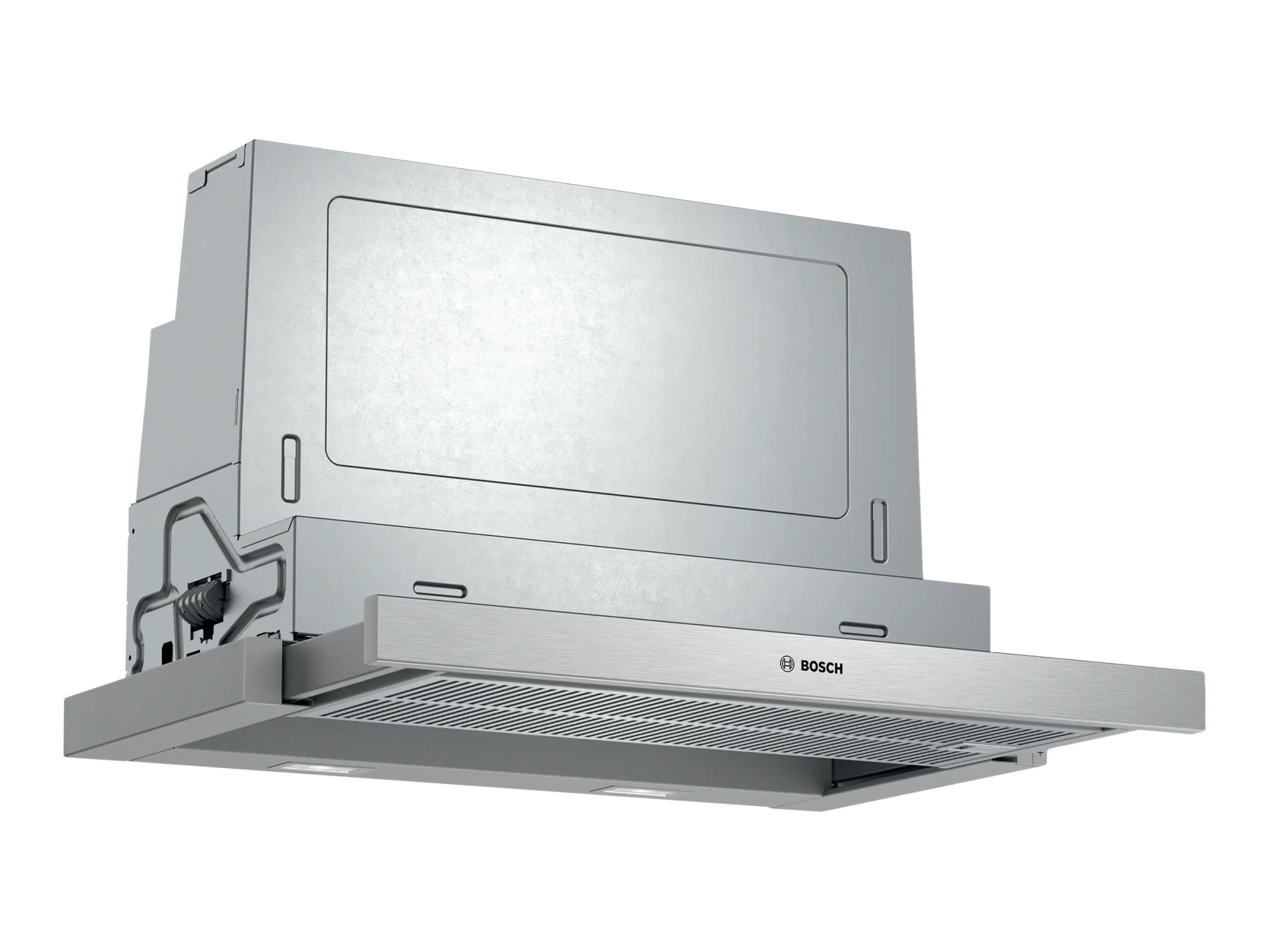 Bosch | Hood Serie 4 | DFS067A51 | Telescopic | Energy efficiency class A | Width 60 cm | 399 m³/h | Push Buttons | LED | Silver - Image 2