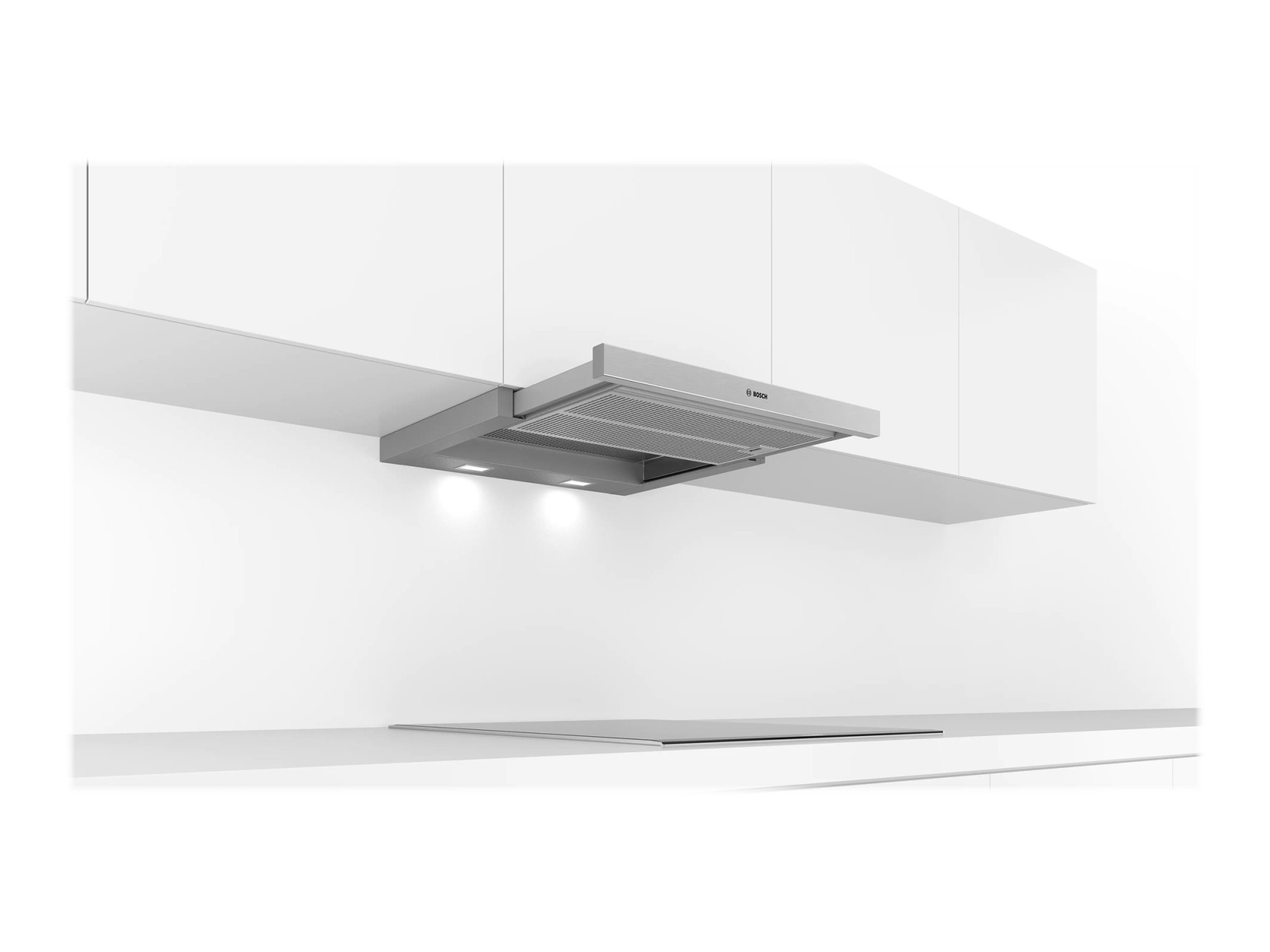 Bosch | Hood Serie 4 | DFS067A51 | Telescopic | Energy efficiency class A | Width 60 cm | 399 m³/h | Push Buttons | LED | Silver - Image 5