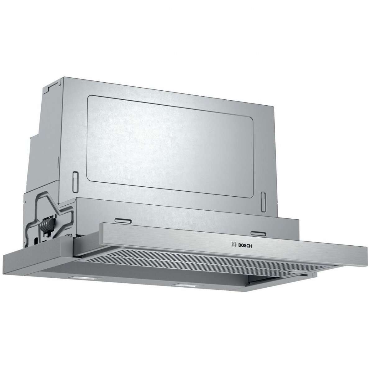 Bosch | Hood Serie 4 | DFS067A51 | Telescopic | Energy efficiency class A | Width 60 cm | 399 m³/h | Push Buttons | LED | Silver