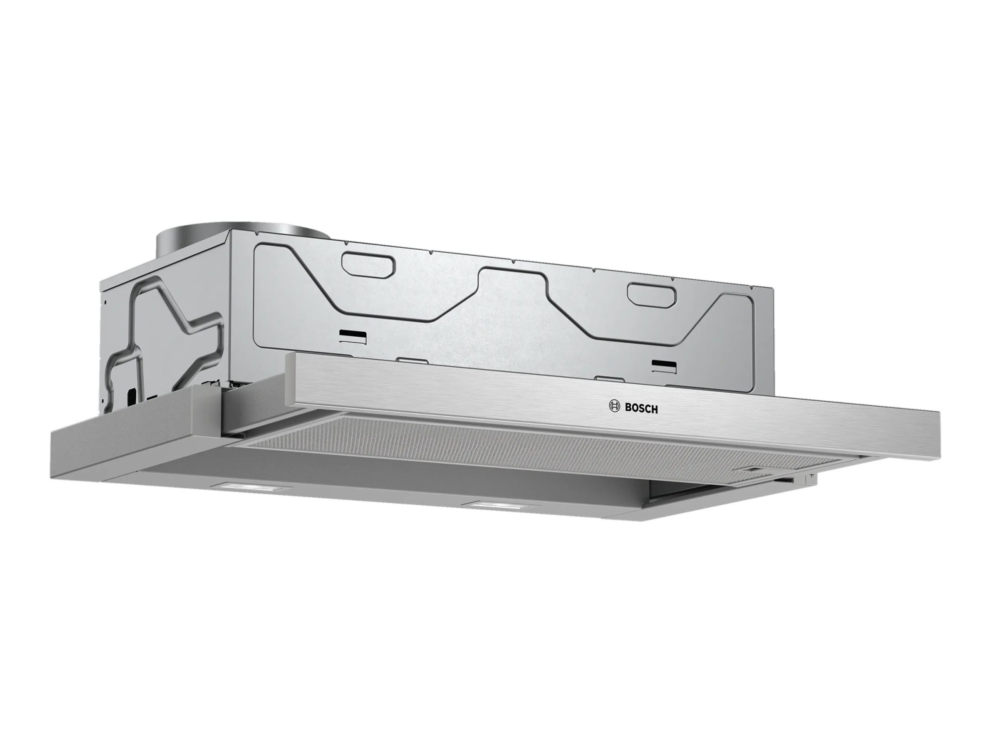 Bosch | Hood Serie 4 | DFM064A53 | Telescopic | Energy efficiency class A | Width 60 cm | 270 m³/h | Push Buttons | LED | Silver - Image 2