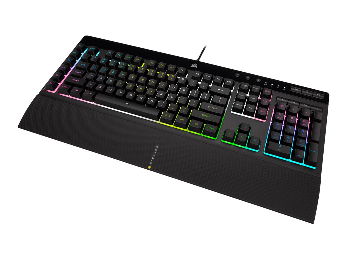 Corsair | Rubber Dome | Gaming Keyboard | K55 RGB PRO XT | Gaming keyboard | Wired | RGB LED light | US | Black - Image 2