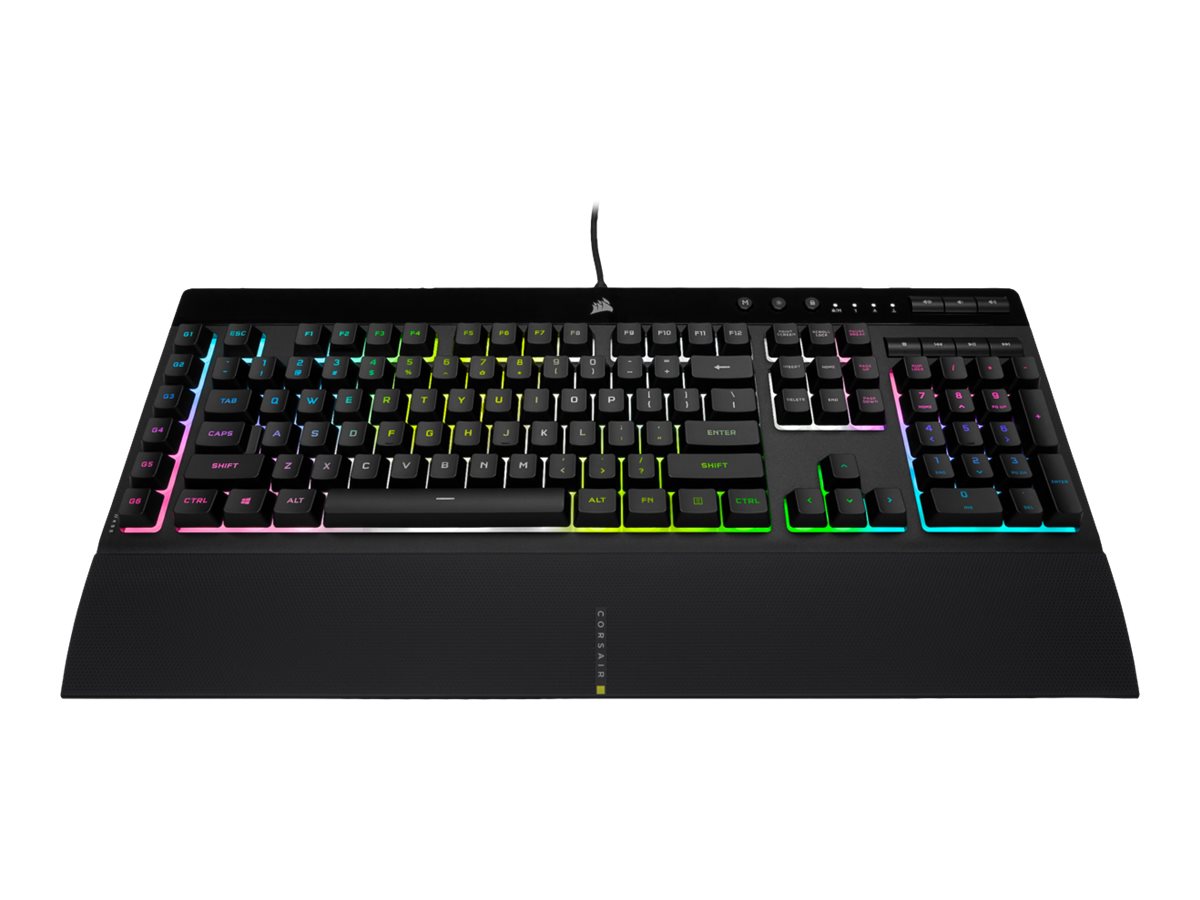 Corsair | Rubber Dome | Gaming Keyboard | K55 RGB PRO XT | Gaming keyboard | Wired | RGB LED light | US | Black - Image 4