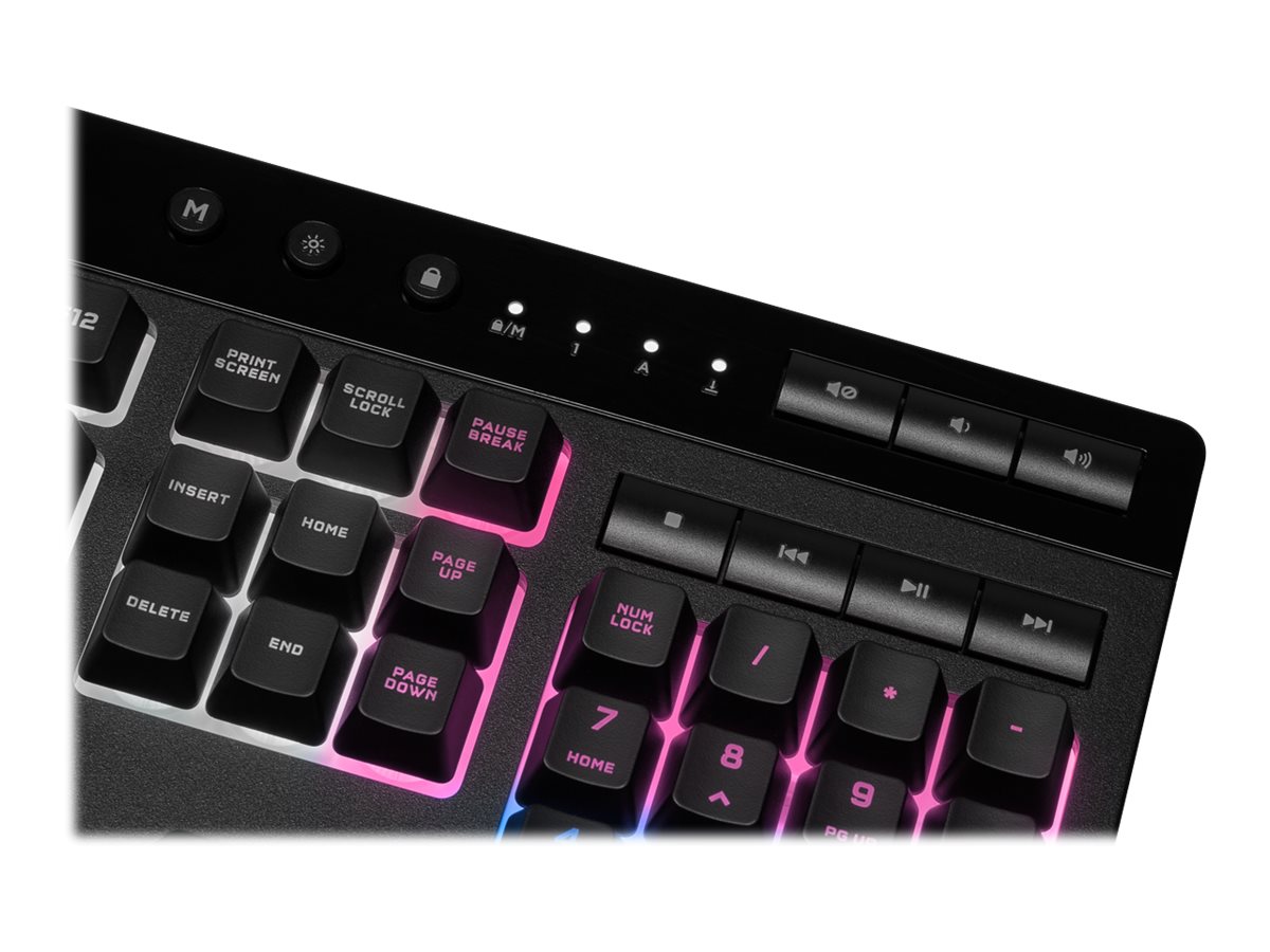 Corsair | Rubber Dome | Gaming Keyboard | K55 RGB PRO XT | Gaming keyboard | Wired | RGB LED light | US | Black - Image 15