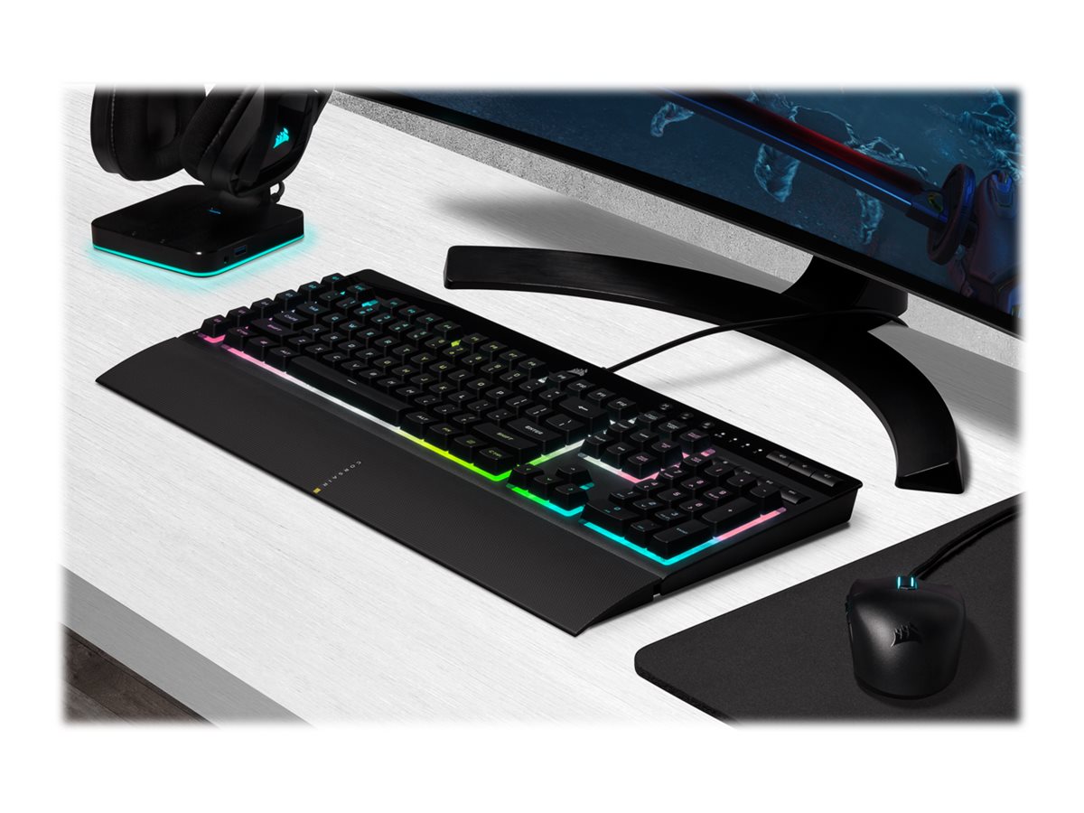 Corsair | Rubber Dome | Gaming Keyboard | K55 RGB PRO XT | Gaming keyboard | Wired | RGB LED light | US | Black - Image 16