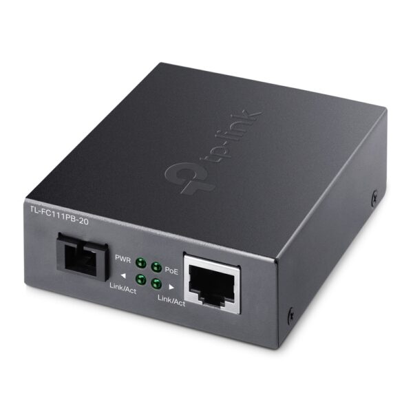 TP-LINK | VDM Media Converter with 1-Port PoE | TL-FC111PB-20 | 10/100M RJ45 port