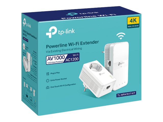 TP-LINK | AV1000 Gigabit Passthrough Powerline ac Wi-Fi Kit | TL-WPA7617 KIT with TL-PA7017P | 10/100/1000 Mbit/s | Ethernet LAN (RJ-45) ports 2 | 802.11ac | 2.4 GHz/5.0 GHz | Wi-Fi data rate (max) 300+867 Mbit/s | Extra socket - Image 6