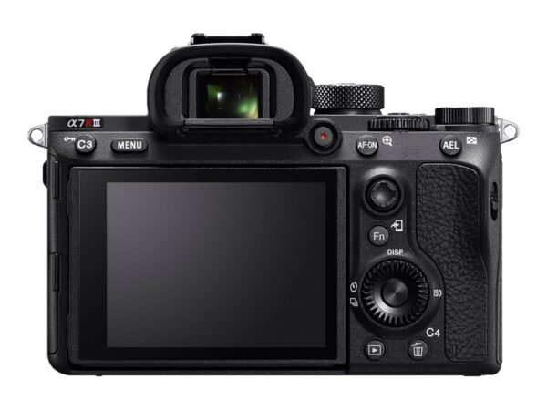 Sony ILCE-7RM3A A7R III with 35mm full-frame image sensor | Sony | Camera with 35mm full frame image sensor | ILCE-7RM3A Alpha 7R III | Mirrorless Camera body | 42.4 MP | ISO sensitivity (max) 102400 | Display diagonal 3.0 " | Video recording | Wi-Fi | Fast Hybrid AF | Magnification 0.78 x | Viewfinder | 35 mm full frame (35.9 x 24.0 mm), Exmor R CMOS sensor | Black - Image 7