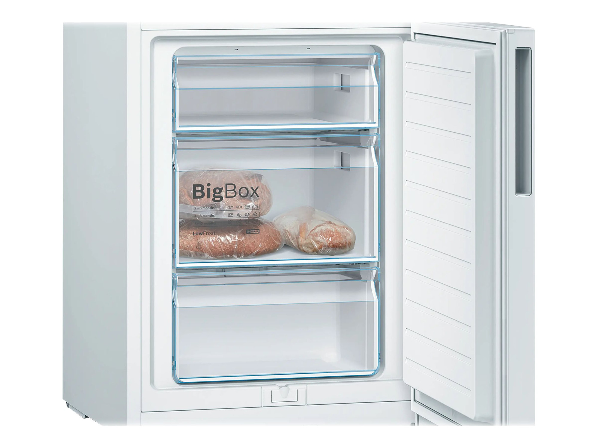 Bosch | Refrigerator | KGV39VWEA | Energy efficiency class E | Free standing | Combi | Height 201 cm | Fridge net capacity 249 L | Freezer net capacity 94 L | 39 dB | White - Image 11