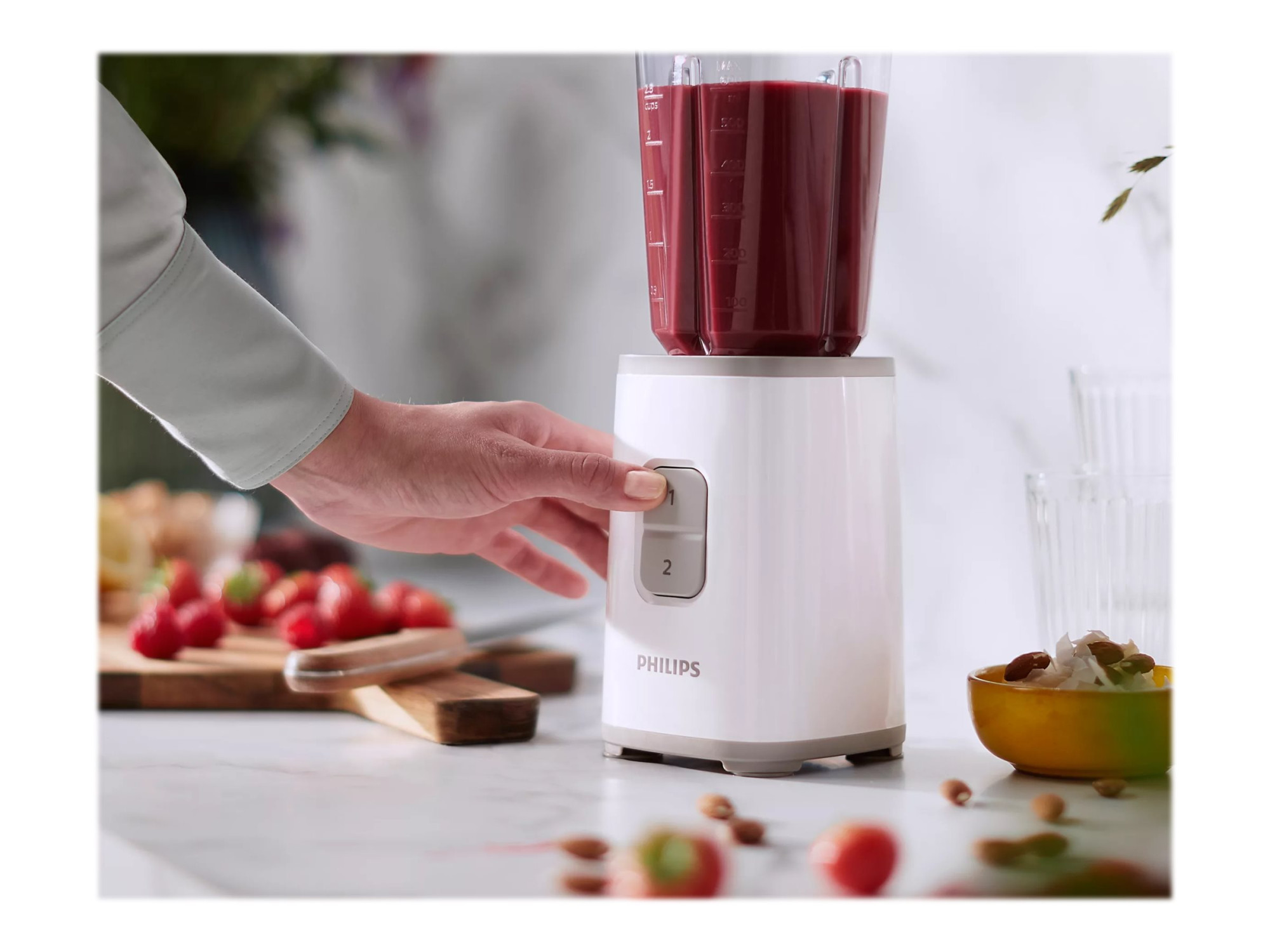 Philips | Mini blender | HR2602/00 | Personal | 350 W | Jar material SAN | Jar capacity 1 L | Ice crushing | White - Image 14