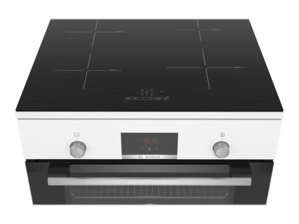 Bosch | Cooker | HLN39A020 | Hob type Induction | Oven type Electric | White | Width 60 cm | Grilling | LED | Depth 60 cm | 66 L - Image 2