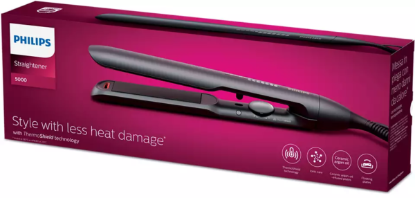 Philips | Hair Straitghtener | BHS510/00 5000 Series | Ceramic heating system | Ionic function | Temperature (max) 230 °C | Number of heating levels 12 | Black - Image 5