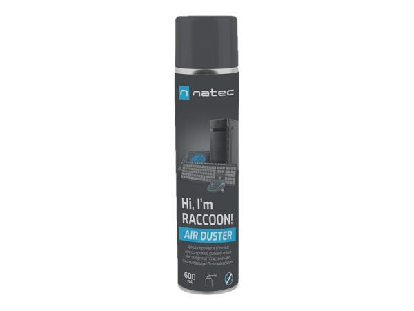 Natec Compressed Air Duster, Raccoon Air, 600 ml | Natec | NSC-1763 | Air Duster | 600 ml - Image 4