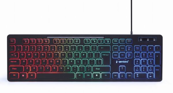 Gembird | 3-in-1 Backlight Desktop Set | KBS-UML-01 | Keyboard, Mouse and Pad Set | Wired | Mouse included | US | Black - Image 7