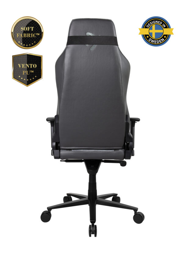 Arozzi Vernazza Vento Gaming Chair Vento Polyurethane; Soft Fabric; Metal; Aluminium | Ash - Image 5
