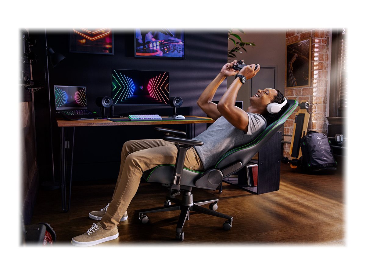 Razer Enki Gaming Chair with Enchanced Customization, Black/Green | Razer Ergonomic Gaming Chair Enki EPU Synthetic Leather; Steel; Aluminium | Black/Green - Image 4