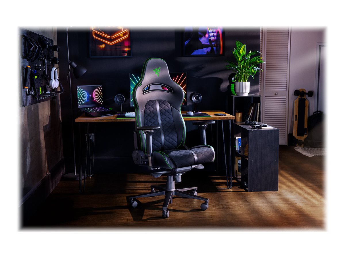 Razer Enki Gaming Chair with Enchanced Customization, Black/Green | Razer Ergonomic Gaming Chair Enki EPU Synthetic Leather; Steel; Aluminium | Black/Green - Image 10
