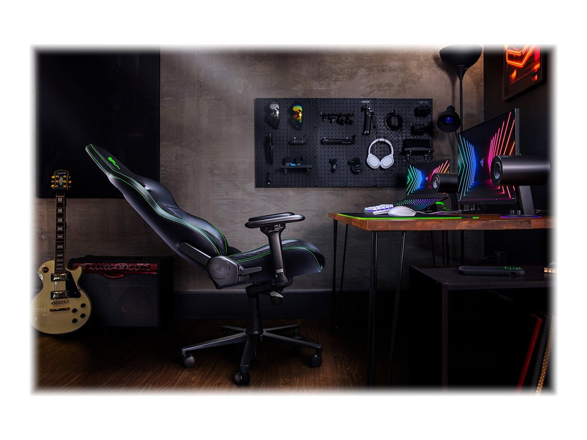 Razer Enki Gaming Chair with Enchanced Customization, Black/Green | Razer Ergonomic Gaming Chair Enki EPU Synthetic Leather; Steel; Aluminium | Black/Green - Image 12