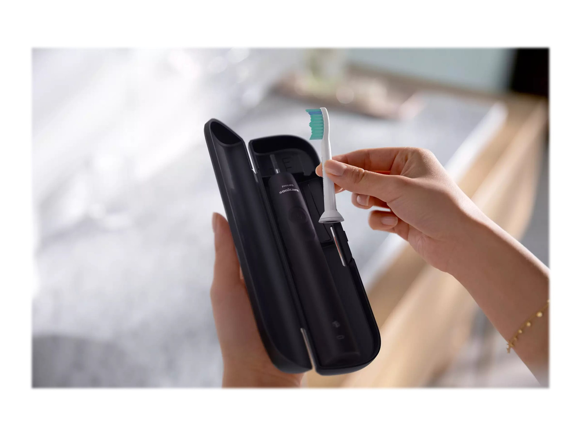 Philips | Sonicare Electric Toothbrush | HX3671/14 | Rechargeable | For adults | Number of brush heads included 1 | Number of teeth brushing modes 1 | Sonic technology | Black - Image 8