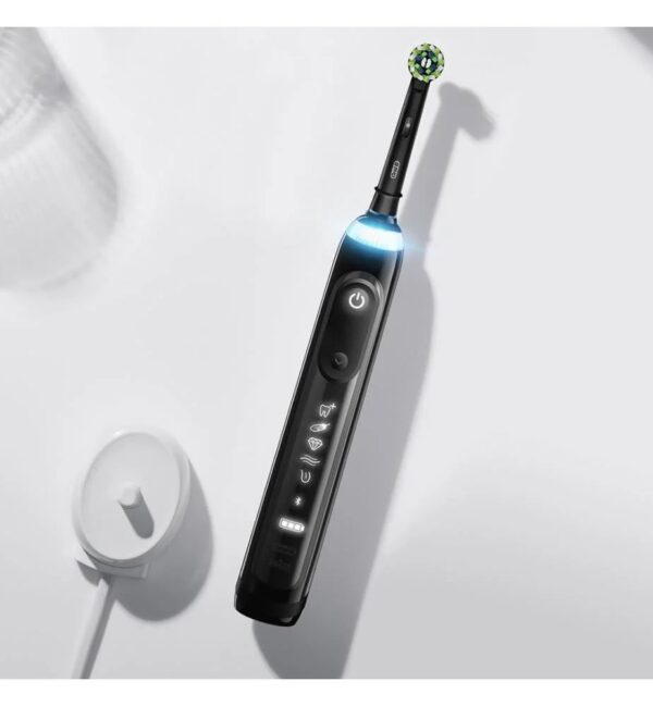 Oral-B | Electric Toothbrush | Genius X | Rechargeable | For adults | Number of brush heads included 1 | Number of teeth brushing modes 6 | Midnight Black - Image 3