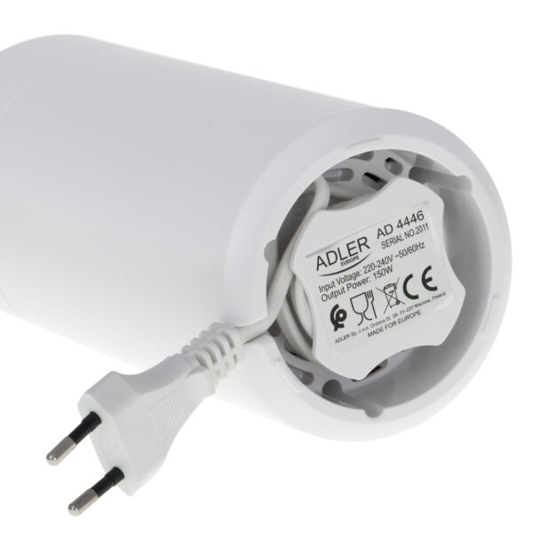 Adler | Coffee Mill | AD 4446ws | 150 W | Coffee beans capacity 75 g | White - Image 7