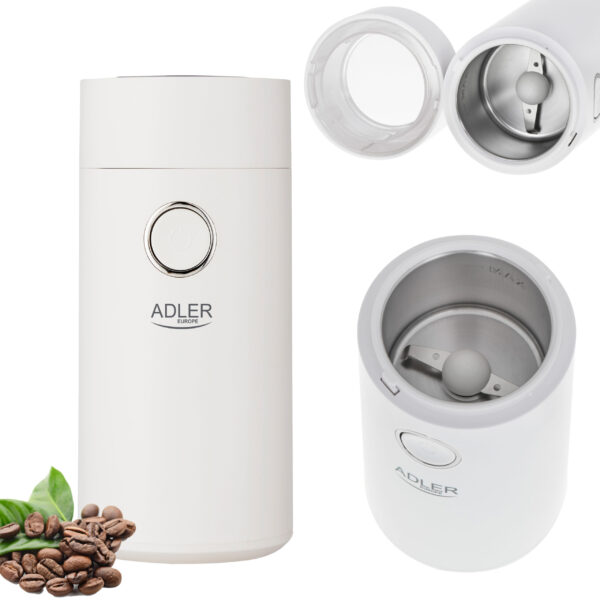 Adler | Coffee Mill | AD 4446ws | 150 W | Coffee beans capacity 75 g | White - Image 8