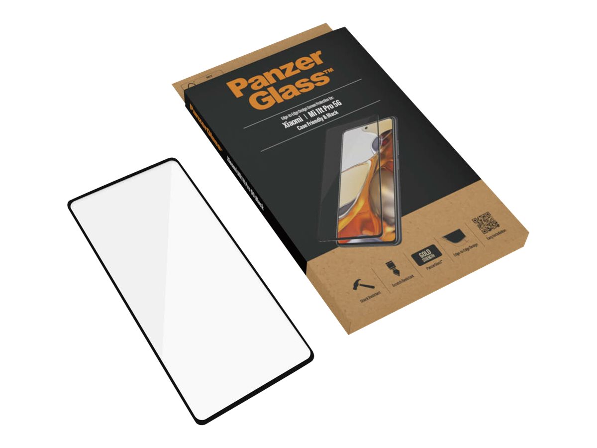 PanzerGlass | Screen protector | Xiaomi | Mi 11t/Mi 11t Pro 5G | Glass | Black | Full frame coverage; Rounded edges; 100% touch preservation | Case friendly - Image 7