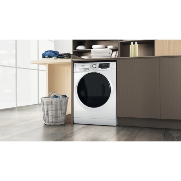 Hotpoint | Washing Machine With Dryer | NDD 11725 DA EE | Energy efficiency class E | Front loading | Washing capacity 11 kg | 1551 RPM | Depth 61 cm | Width 60 cm | Display | LCD | Drying system | Drying capacity 7 kg | Steam function | White - Image 6