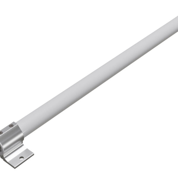 MikroTik LoRa Omni Antenna Kit 6.5 dBi 824-960 MHz with SMA Female connector | MikroTik | LoRa | 868 Omni Antenna | The upgrade of our antenna kit for LoRa with a 6.5 dBi Omni antenna for 824-960 MHz, 1m long SMA cable and mechanical holder for quick and easy mast attachment. Smaller size, increased durability, and added IP66 water resistance. After reviewing your suggestions, we went back to the drawing board and redesigned the Antenna kit for LoRa. The new kit offers significantly higher durability in a smaller package – without sacrificing performance. The improved cable durability and the added IP66 water resistance with protection against powerful jets make this kit an excellent choice for all kinds of marine and coastal projects. Mount this antenna on a 25-50 mm mast or on the wall and enjoy the superb coverage